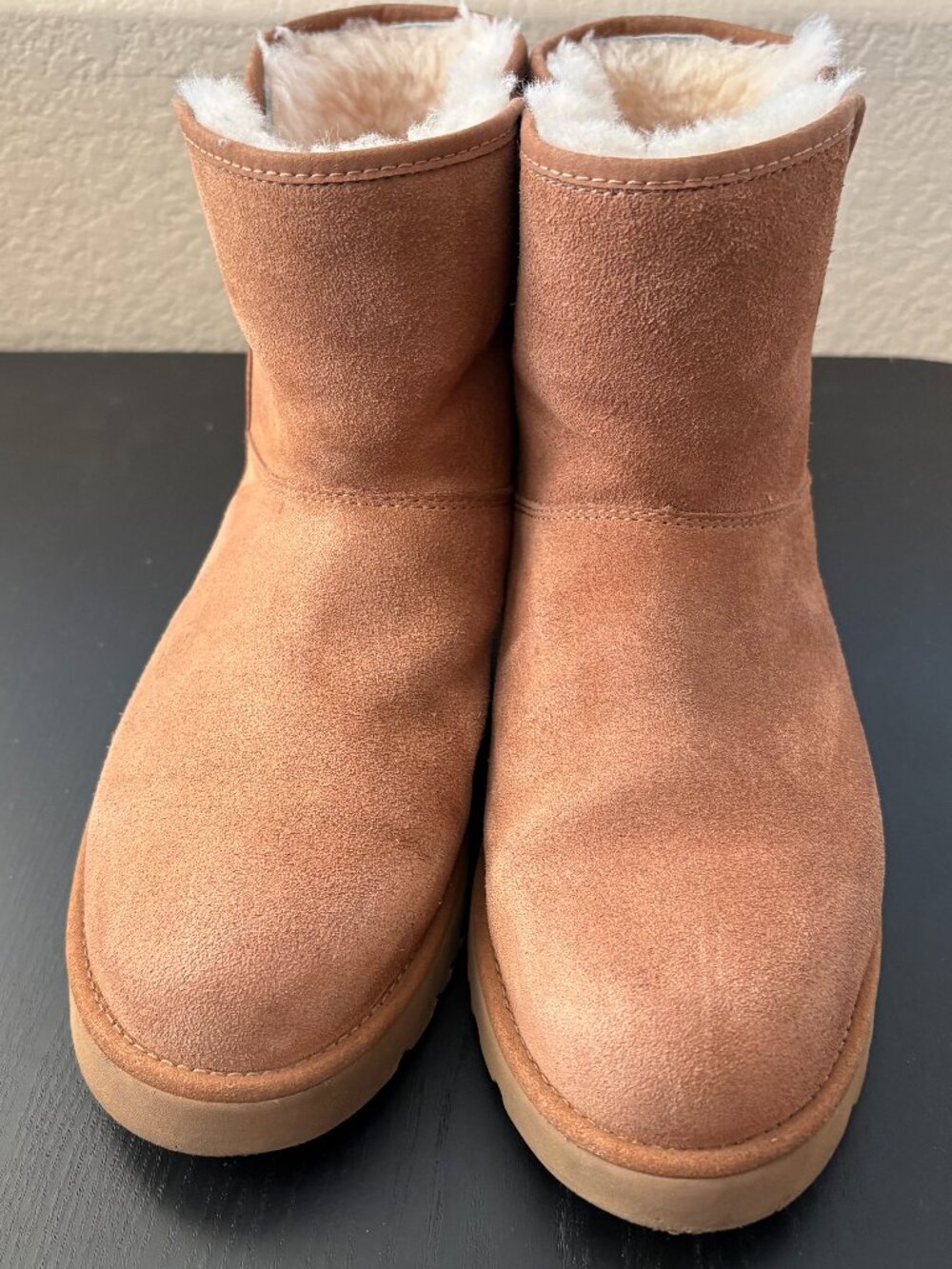 UGG Cory II 1125792 Chestnut Suede Shearling Ankle Boots Women's 6.5